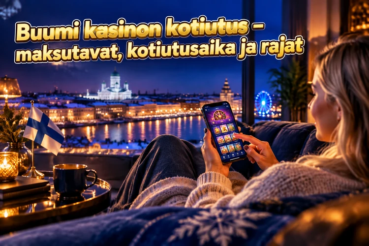 Buumi kasinon kotiutus - maksutavat, kotiutusaika ja rajat